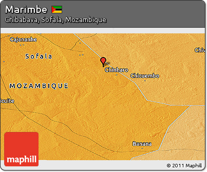 Political Panoramic Map of Marimbe