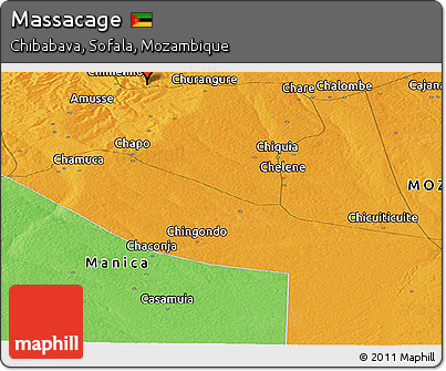 Political Panoramic Map of Massacage