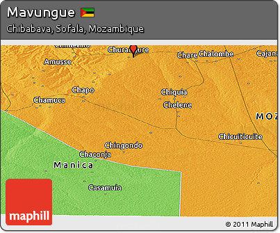 Political Panoramic Map of Mavungue