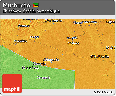 Political Panoramic Map of Muchucho