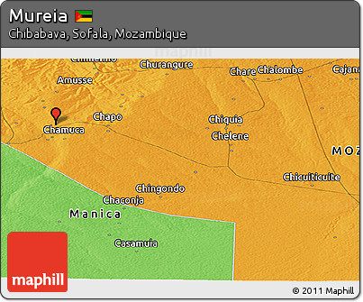 Political Panoramic Map of Mureia