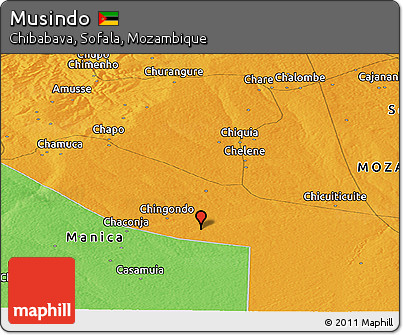 Political Panoramic Map of Musindo