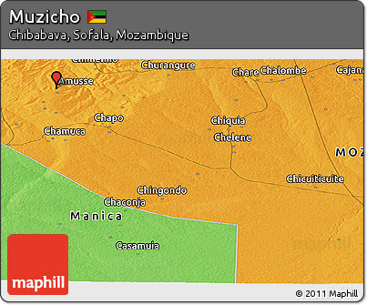Political Panoramic Map of Muzicho