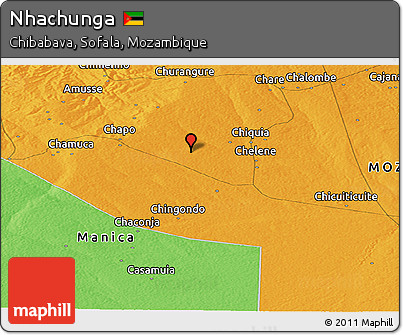 Political Panoramic Map of Nhachunga