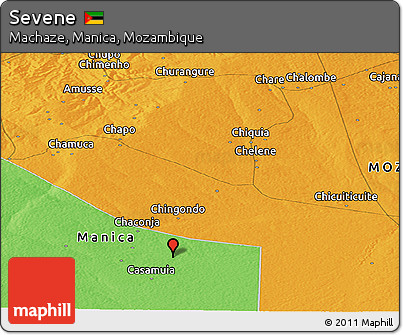 Political Panoramic Map of Sevene