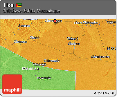 Political Panoramic Map of Tica