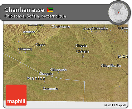 Satellite Panoramic Map of Chanhamasse