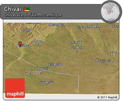 Satellite Panoramic Map of Chivai