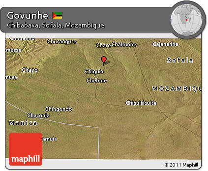 Satellite Panoramic Map of Govunhe