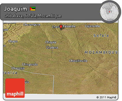 Satellite Panoramic Map of Joaquim