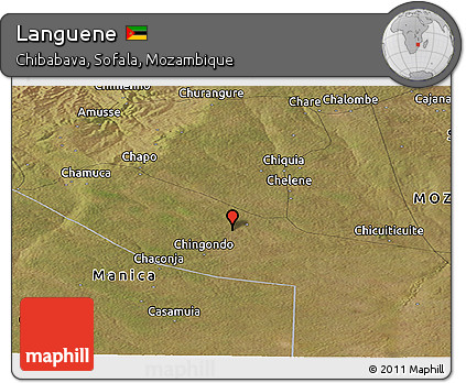 Satellite Panoramic Map of Languene