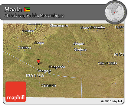Satellite Panoramic Map of Maala