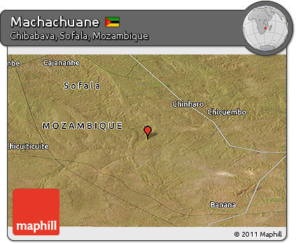 Satellite Panoramic Map of Machachuane