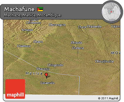 Satellite Panoramic Map of Machafune