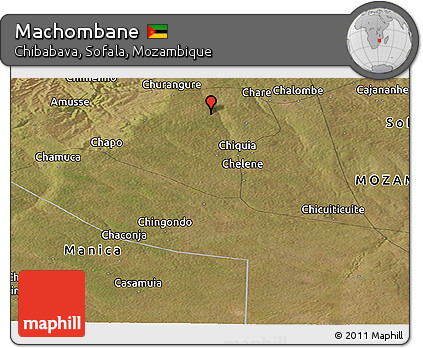 Satellite Panoramic Map of Machombane