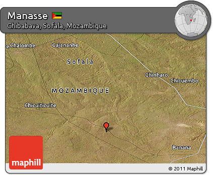 Satellite Panoramic Map of Manasse