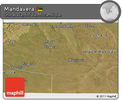 Satellite Panoramic Map of Mandavera