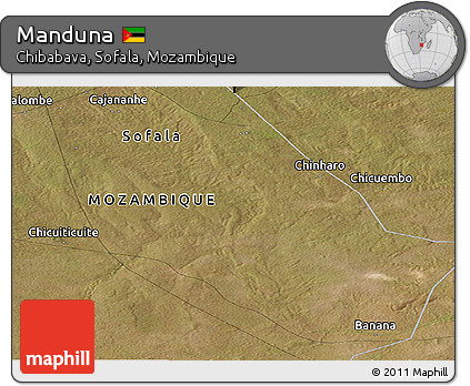 Satellite Panoramic Map of Manduna