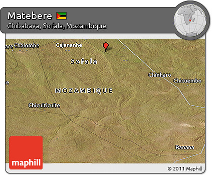 Satellite Panoramic Map of Matebere