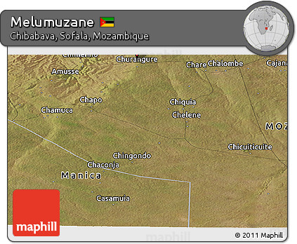 Satellite Panoramic Map of Melumuzane