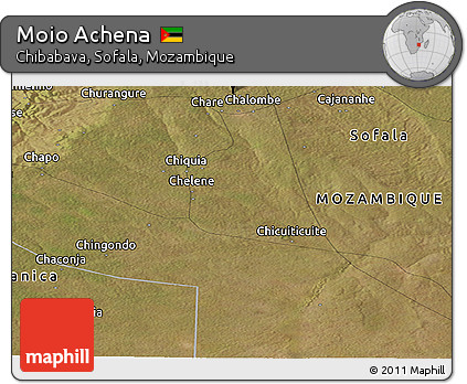 Satellite Panoramic Map of Moio Achena