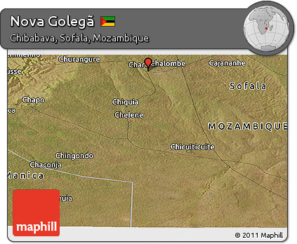 Satellite Panoramic Map of Nova Golegã