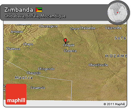 Satellite Panoramic Map of Zimbanda