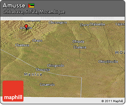Satellite Panoramic Map of Amusse