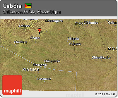 Satellite Panoramic Map of Cebóia