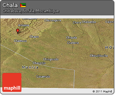 Satellite Panoramic Map of Chala