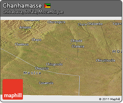 Satellite Panoramic Map of Chanhamasse