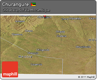 Satellite Panoramic Map of Churangure
