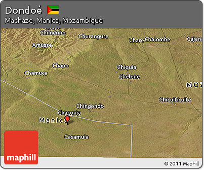 Satellite Panoramic Map of Dondoé