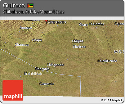 Satellite Panoramic Map of Guireca