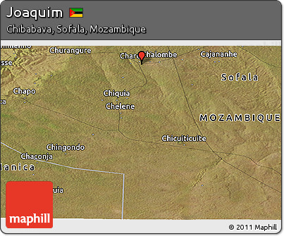 Satellite Panoramic Map of Joaquim
