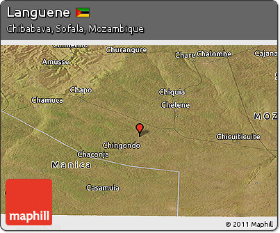 Satellite Panoramic Map of Languene