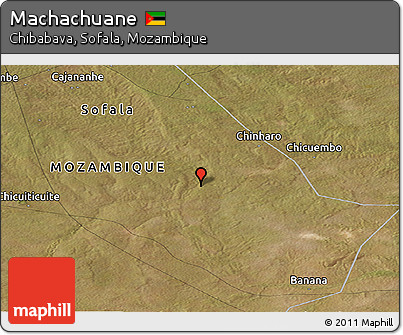 Satellite Panoramic Map of Machachuane