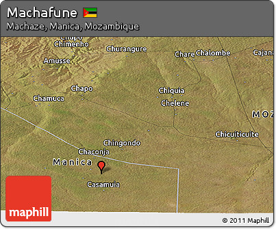 Satellite Panoramic Map of Machafune