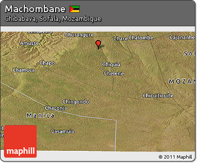 Satellite Panoramic Map of Machombane