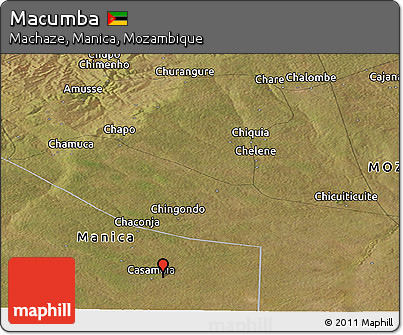 Satellite Panoramic Map of Macumba