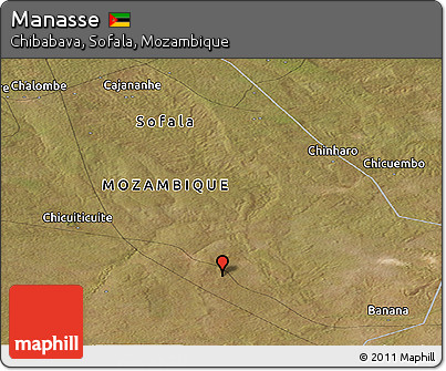 Satellite Panoramic Map of Manasse