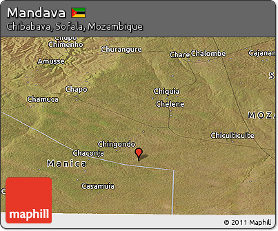 Satellite Panoramic Map of Mandava