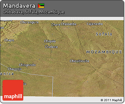Satellite Panoramic Map of Mandavera
