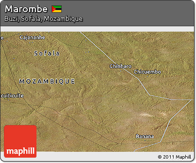 Satellite Panoramic Map of Marombe