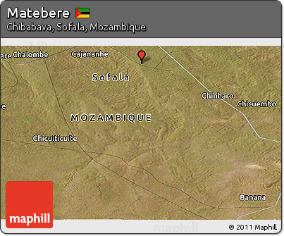 Satellite Panoramic Map of Matebere