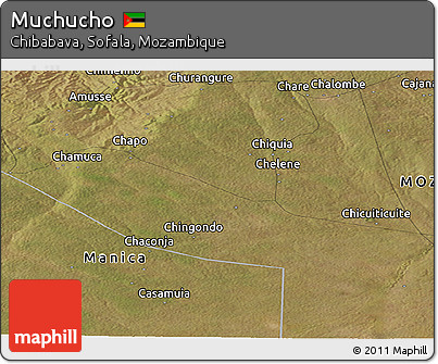 Satellite Panoramic Map of Muchucho