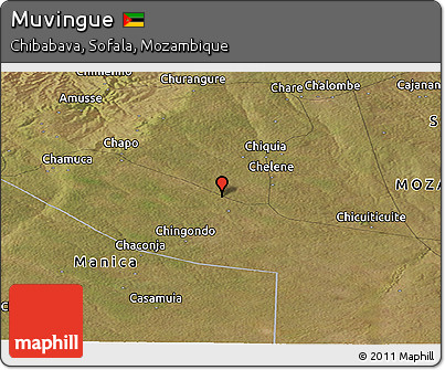 Satellite Panoramic Map of Muvingue