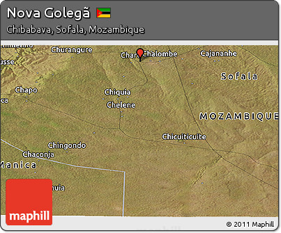 Satellite Panoramic Map of Nova Golegã