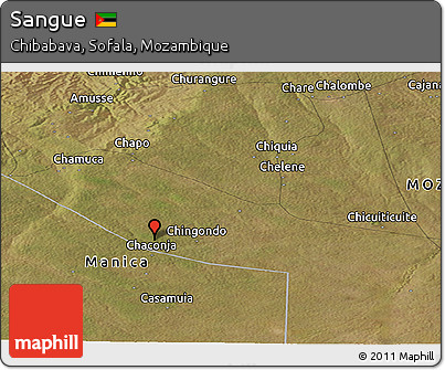 Satellite Panoramic Map of Sangue