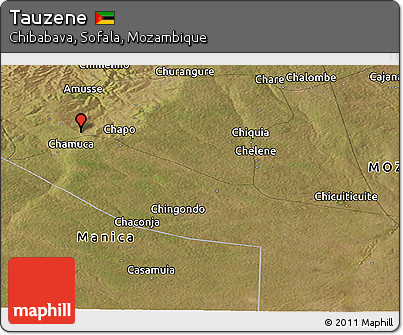 Satellite Panoramic Map of Tauzene